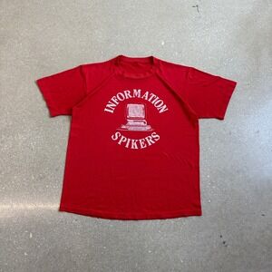 Vintage 80s Computer Information Spikers Graphic T Shirt